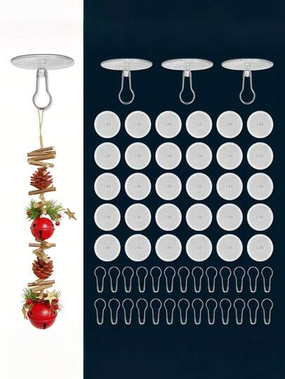 1-100 יחידות ווים דביקים קלים להתקנה לתקרה, ווים דביקים שקופים מיניאטוריים, ווים לתלייה חלקים לדגלים, ווים עמידים ואופנתיים לקיר, ווים לשימוש ביתי, למסיבת חג המולד, כוסות יניקה אלגנטיות מנירוסטה, אידיאלי לחגים, חתונה, צמחים תלויים, אורות, מתקני האכלה לציפורים, קישוטי יום הולדת ואירועים, עוגני קיר ותקרה רב-תכליתיים