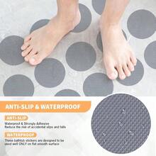 Non Slip Bathtub Stickers, 24 PCS Shower Stickers Safety Bathroom Tubs, Bathtub Non Slip Stickers And Adhesive Decals Scraper Bath Tub, Shower Floor, Stairs, LaddersRound Shape, - Grey - View 3