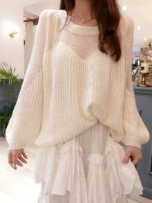 Women Sweaters - 白色 - 查看 1
