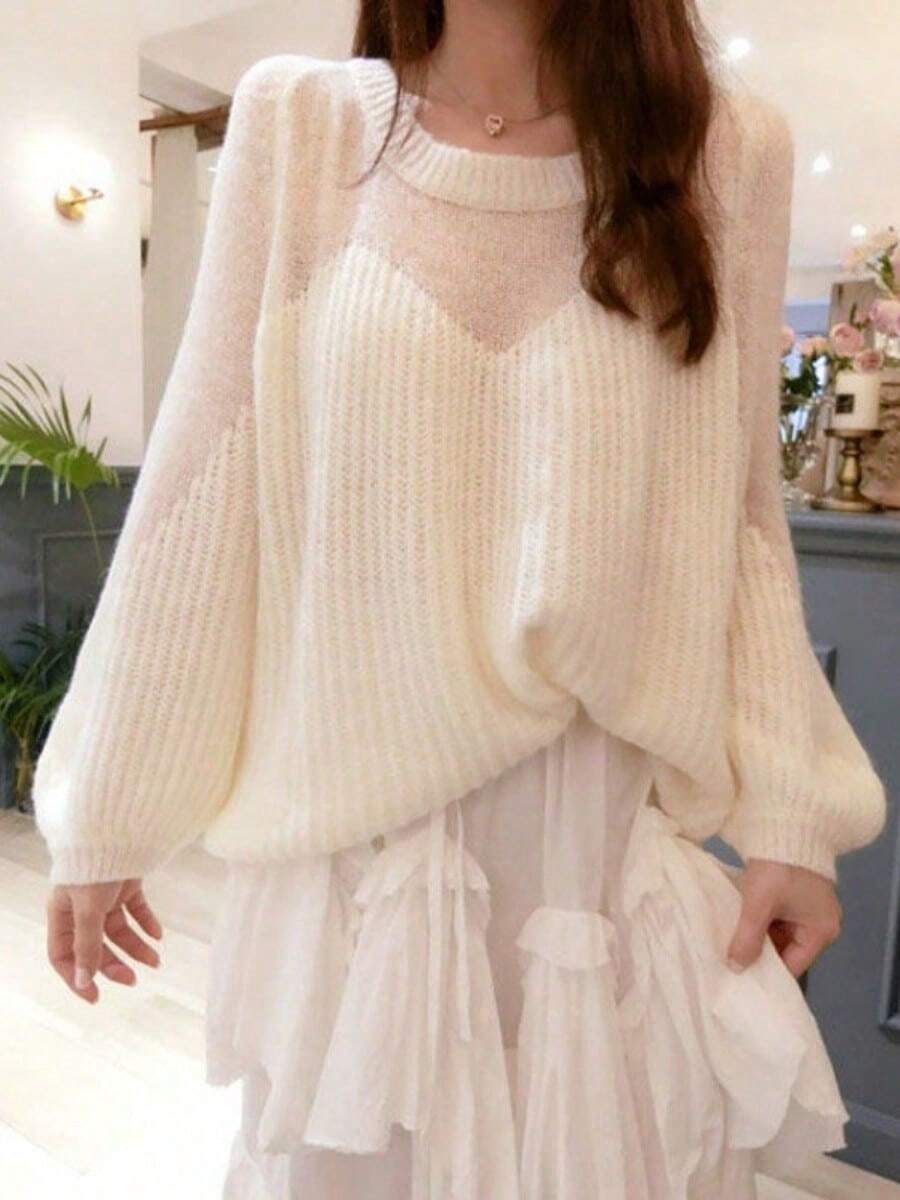 Women Sweaters - 白色 - 查看 1