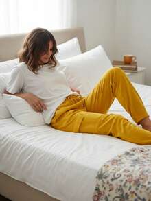 Women Sleep Bottoms - 薑色 - 查看 1