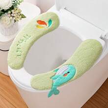 Comfortable Self-Adhesive Toilet Seat Cover - Warm And Thick For All Seasons, Reusable Oval Bathroom Accessory, Toilet Pad Suitable For Autumn/Winter