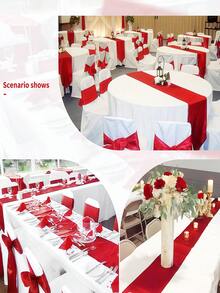 1-6 chiếc khăn trải bàn bằng vải satin đỏ, khăn trải bàn bằng lụa mềm mịn, khăn trải trang trí ghế 12inx108in, trang trí phòng, trang trí bàn ăn, hoàn hảo cho tiệc, đám cưới, tiệc chiêu đãi, giáng sinh - Nhiều màu - Xem 9