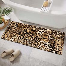 1pc Home Decor, Room Decor, Bathroom Decor, Bathroom Mat, Non-Slip Bath Mat, Kitchen Decor, Kitchen Mat, Bathroom Set, Entrance Mat, Doormat, Soft Plush Surface, Anti-Fatigue Mat, Leopard Print Pattern Mat, Animal Print Mat, Classic Minimalist Style Mat, Soft & Comfortable Surface, Relaxes Feet, Reduces Fatigue Kitchen Rug - Yellow - View 9