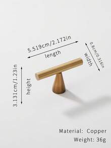 1个复古黄铜拉手，仿古青铜橱柜/抽屉旋钮，简约奢华 - 銅色 - 查看 12