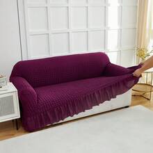 1 Piece  Sofa Cover Elastic Living Room Sofa Cover Pet Anti-Dirty Universal Sofa Protector Home Decoration Sofa Cushion Cover - 深紫色 - 查看 6