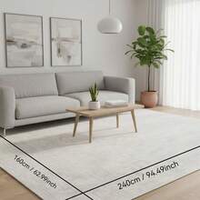 1PC Machine Washable Large - Size Modern Light Beige Textured Pattern Area Mat Rug Indoor Living Room Dining Room Decorative Rug With Stylish Light Beige Textured Pattern Design Durable Easy Clean Floor Mat For Home Decoration Kitchen Rug