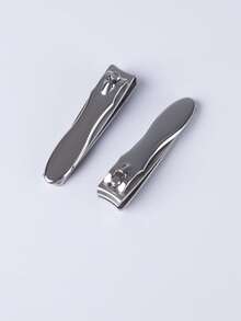 1pc/2pcs Small Mirror Polished Nail Clipper, Flat Mouth Nail Trimmer Tool Suitable For Men And Women