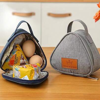 1 pieza Bolsa de almuerzo aislada con papel de aluminio grueso, bolsa de almuerzo portátil y reutilizable