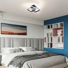 1pc Square Pendant Light, 3000-6000K Dimmable Metal Pendant Lamp, Suitable For Kitchen, Attic, Corridor, Balcony, Staircase, Bedroom And Other Spaces - Three Colors Of Light - View 10