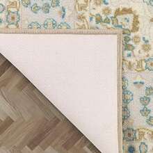 Antep Rugs Alfombras Oriental - Alfombras tradicionales antideslizantes de 2 x 4 pulgadas (antideslizantes) de perfil bajo con respaldo de goma para cocina (verde, 2 pies 3 pulgadas x 4 pies)(5' x 7' Azul beige) - Tipo 17 - Ver 5