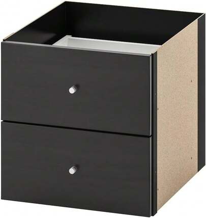 Mobiletto a cubo Kallax (lato 33 cm) con anta, compatibile con Expedit, marrone scuro