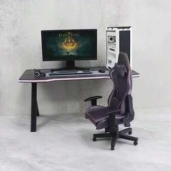 Mini regalo de Navidad, Decoración de escena en miniatura 1:12 para casa de muñecas, Escritorio y silla de computadora en micro - Adecuado para decoración del hogar, maquetas, regalos navideños y diversos accesorios de fotografía de escenas