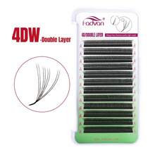 FADVAN 12 Rows 3D/4D/5D W Lashes Double Layer W Shape Lash 0.07 D 8-15mm&Mix Premade 6D/8D/10D W Fan Lash Extensions Natural Soft Black/Brown W Style Lashes Faux Mink Individual Lashes , Lash Tech Supplies - D - View 35