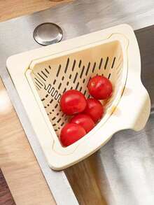 1 Stück süßer rosa Obst-Waschkorb, Haushalt Obst Aufbewahrungskorb mit dickerem Deckel, faltbarem Griff, Küchenhelfer, Küchenutensilien für maximale Kücheneffizienz mit gemütlichen Herbst- und Winterstilen