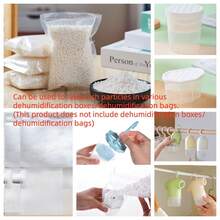 750g/3 Packs 250g Refill Moisture Absorber Bags | Calcium Chloride | Dehumidifier For Cabinets, Wardrobes, Electronics | Effective Dehumidifying | Includes Unscented, Lemon, And Lavender Scents,Spring Summer Picks,Brides Maid Gifts,Room,Bedroom Deccor,Bedroom Deccor,Beach,Travel,For Men,For Women,Vacation - White - View 2