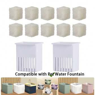 Cat Water Fountain Filters, Safety Adjustable Pets Water Dispenser, Replacement Filter For Clean Drinking, Indoor Outdoor Home Pet Hydration System