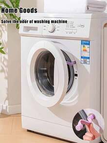 1pc Washing Machine Vent Bracket, Washing Machine Door Support, For Air Circulation, Mold Prevention And Odor Reduction, Lightweight Appliance Accessory, Laundry Room Organizer, Household Essential, Washing Machine Accessory, Washing Machine Cleaning Brush - Multicolor - View 8