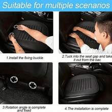 2 Pcs Car Seat Covers Breathable PU Leather Cushion, Soft Foam Padded Front Seat Protectors With Non-Slip Bottom For Most Vehicles - Multicolor - View 5