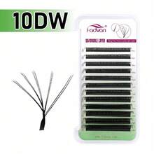 FADVAN 12 Rows 3D/4D/5D W Lashes Double Layer W Shape Lash 0.07 D 8-15mm&Mix Premade 6D/8D/10D W Fan Lash Extensions Natural Soft Black/Brown W Style Lashes Faux Mink Individual Lashes , Lash Tech Supplies - D - View 7