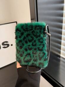 新款时尚毛绒手机包单肩包收纳包休闲百搭斜挎包独特设计可爱少女风毛绒长包秋冬款