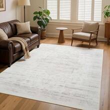 5x7 Vintage Area Rug For Living Room Bedroom, Machine Washable Non Slip Indoor Rug, Thin Throw Floral Low Pile Distressed Carpet For Office Nursery Dining Room Red/Blue, Modern Chic Design - Light Taupe - View 6