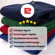 Kit Of 5 Polo Shirts - Stock   - Premium Cotton Polo Shirts - màu đen - Xem 6