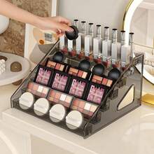 3-7 Tier Multi-Layer Acrylic Card Display Stepped Design Clear Shelves For Trading Cards Badges Card Collectible Storage - 淺灰色 - 查看 5