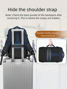 Carry-On Backpack, 40x30x20 Cm, Expandable Cabin Bag, Lightweight Water-Resistant Travel Backpack For Men & Women With 15.6-Inch Laptop Compartment, Under-Seat Bag For Business, Travel, Ryanair & Eurowings, Blue - 藍色 - 查看 4