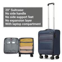 Suitcase 20 24 28 Inch 3 Piece Set Softside Luggage Cabin Carry On Check In Lightweight Spinner Wheels Tsa Lock Expandable For Travel - Navy Blue - View 11