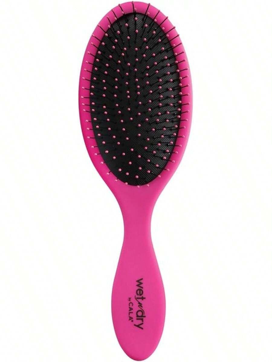 Cepillo ovalado para desenredar cabello húmedo y seco - Fucsia - Ver 1