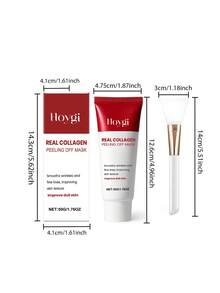 1片胶原蛋白睡眠面膜，深层保湿凝胶面膜，补水面膜 - 紅色 - 查看 8