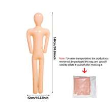58 Inch Inflatable Human Doll - PVC Party Decoration, Escape Room Prop, With Realistic Features Creating A Ghostly Atmosphere, Suitable For Haunted Houses Or Themed Events - Multicolor - View 3