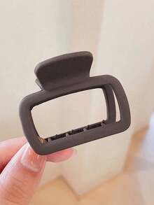 4个/1个 5厘米/1.97英寸 女士柔软硅胶不刮伤黑色/白色/卡其色/棕色发夹，时尚百搭高端优雅简约纯色发爪，适合日常、休闲、派对、通勤、海滩、丸子头、马尾辫、洗脸、化妆、服装配饰等场合，优雅发爪夹女士发饰 - 彩色 - 查看 9