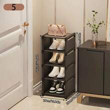1pc Multi-Function Shoe Rack/Storage Rack, Black/White Color Options, Dust-Proof, Heightened & Widened Design Suitable For Plus Size Shoes, Space-Saving, Applicable For Entryway, Living Room, Kitchen, Bathroom, Practical Shelving Unit