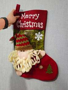 Christmas Socks Gift With Candy Bag, Cartoon Gift Bag, Holiday Decorations - Multicolor - View 6