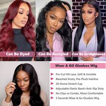 bling hair 13x4 Body Wave Lace Front Wigs Human Hair With Drawstring 360 Full Lace Front Body Wave Human Hair Wigs Glueless13x6 Lace Frontal Wigs Human Hair 9x6 6x4 Glueless Body Wave Lace Front Wig Pre Plucked - Natural Black - 查看 9