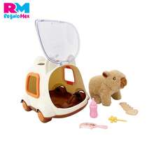 Juguete Mascotas Capibara Con Casita Movimiento y Sonido, Mascotita Electrónica - Marrón - Ver 2