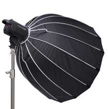 Softbox profundo parabólico de 16 costillas de liberación rápida de 90cm y 120cm + rejilla de panal con soporte Bowens para lámpara de Flash de estudio fotográfico - 90 cm - Ver 2