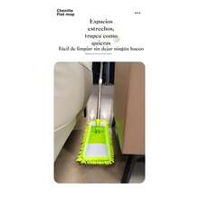 Trapeador de Microfibra Profesional - Mango Ajustable 120cm - Limpia sin Dejar Pelos - Azul - Ver 7