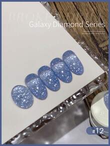 annies 5g Chrome Platinum Glitter Nail Polish Set, 16 Colors Including Sparkly Shiny UV LED Soak Off Black Silver Pink Gel Polish Kit Home DIY Manicure Nail Salon Varnish - 彩色 - 查看 11