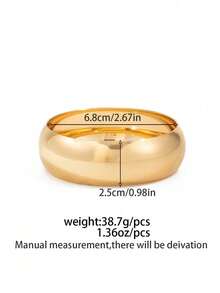 4pcs/Set Vintage Simple Punk Style Thick Bracelet, Suitable For Women, Eternal Beauty Cuff Bracelet, Jewelry Accessories Gift Set, Daily Outfit. Note: The Metal Surface May Have Minor Scratches. - 4件套手鍊 - 查看 7