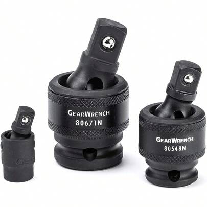 Llave de Engranaje 3 PC.84969A-07 - Juego de juntas universales de impacto de 1/4", 3/8", 1/2"