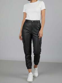 Jogger vinipiel negro - Negro - Ver 4