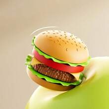 Kitchen Playset, Pretend Delicious Hamburger, Hot Dog, French Fries, Breakfast Set, Cutting Toys, Role Play Food Simulation Toy Set, Random Color Accessories, Great Gift For Holidays