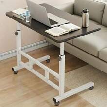 Adjustable Rolling Side Table Multifunctional Foldable Laptop Desk With Storage Shelf Sofa Side Table For Bedroom Living Room Height Adjustable Mobile Desk For Home Office Table Desktop Drafting Table - màu đen - Xem 6