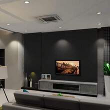 1 rollo de papel tapiz negro mate con textura - Vinilo removible para paredes, encimeras y gabinetes - Multicolor - Ver 6