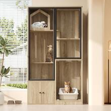 Pet Storage & Organization - Natural + MDF+Glass - View 11
