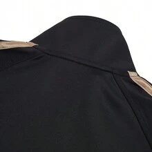 Adidas Toddler Sports Casual Jacket, Adidas Soft Breathable Fabric, Elastic Cuffs, Windproof Casual Jacket - Black - View 7