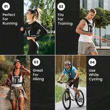 Lightweight Running Vest, Running Reflective Vest For Men And Women, Comfortable Running Chest Pack For Jogging, Running Vest For Women And Men, Breathable Sports Vest For Running, Ideal For Outdoor Activities And Nighttime Running - 黑色 - 查看 5